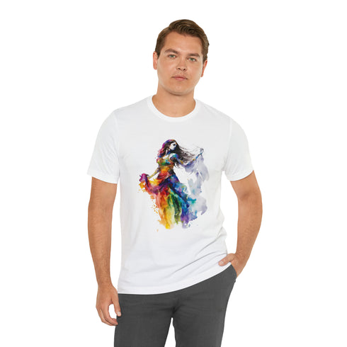 Rainbow Belly Dancer's Pose - Short Sleeve Tee